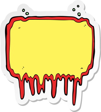 Bir insan tarafından çizilmiş bir karikatürün etiketi.