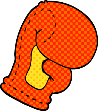 Bir insan tarafından çizilmiş karalama boks eldiveni.