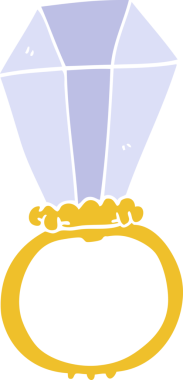 Bir insan tarafından çizilmiş karalama nişan yüzüğü.
