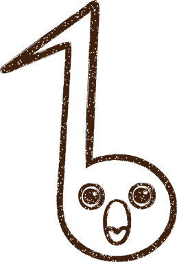 Bir insan tarafından çizilen Müzik Notu Kömürü Çizimi