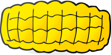 Bir insan tarafından çizilmiş serbest çizim mısır koçanı.