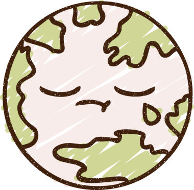 Bir insan tarafından çizilen Dünya Tebeşiri