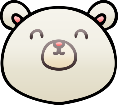 bir insan tarafından çizilmiş gölgelenmiş garip karikatür kutup ayısı