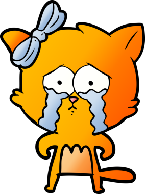 Bir insan tarafından çizilmiş çizgi film kedisi.