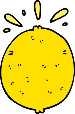 bir insan tarafından çizilmiş limon karikatürü