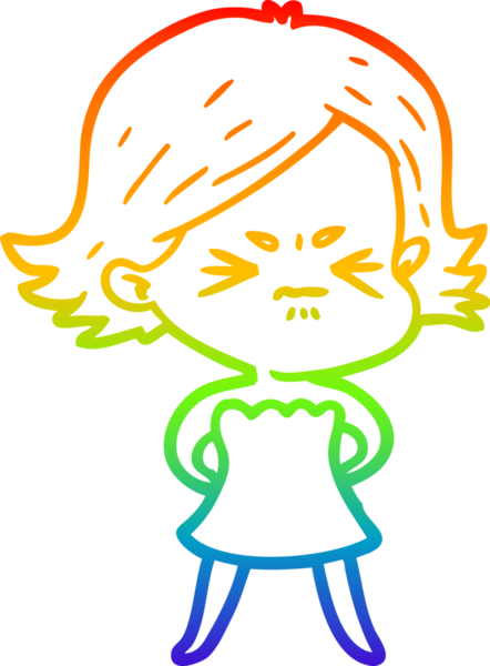 Bir insan tarafından çizilmiş kızgın bir karikatür çizimi.