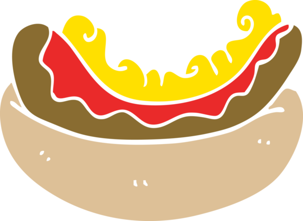 Bir insan tarafından çizilmiş sosisli sandviç karalaması.