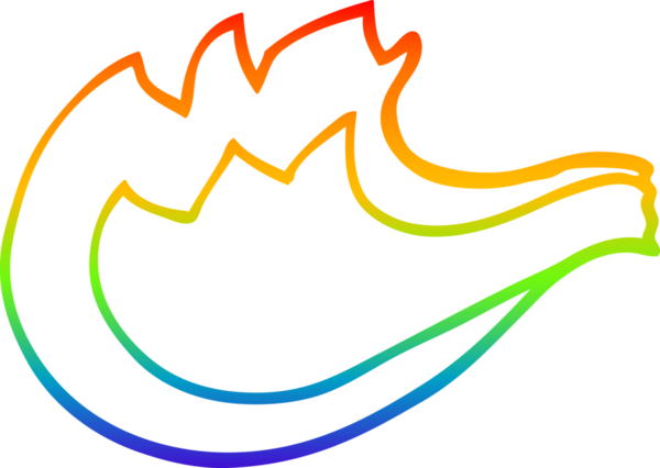 gökkuşağı gradyan çizgi çizimi bir insan tarafından çizilmiş mavi gaz alevi