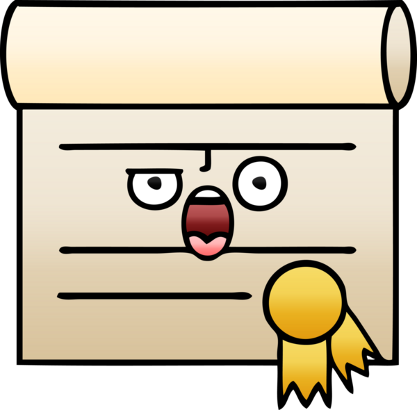 bir insan tarafından çizilen sertifikanın gölgelendirilmiş gradyanı