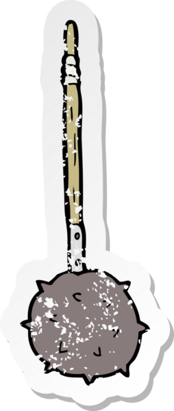 Bir insan tarafından çizilmiş ortaçağ çizgi filminin gerilmiş yapıştırması.