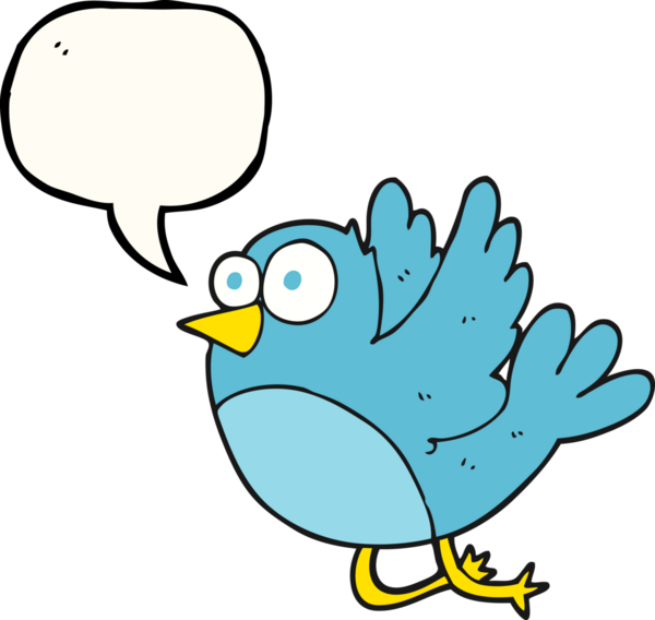 Bir insan tarafından çizilmiş serbest konuşma balonu karikatür kuşu