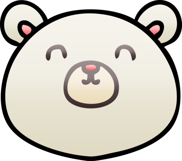 bir insan tarafından çizilmiş gölgelenmiş garip karikatür kutup ayısı