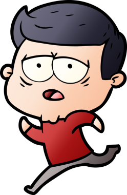 Bir insan tarafından çizilmiş yorgun bir adam.