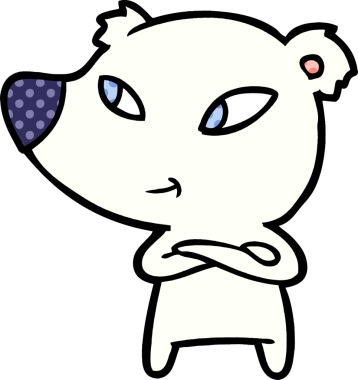 Bir insan tarafından çizilmiş kutup ayısı karikatürü