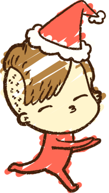 Bir insan tarafından çizilen Noel Kadın Tebeşiri