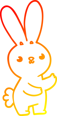 Bir insan tarafından çizilmiş sevimli bir tavşan çizimi.