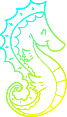 Bir insan tarafından çizilmiş karikatür deniz atı çizimi.