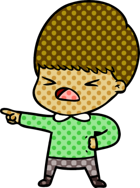 Çizgi film bir insan tarafından çizilmiş stresli adam