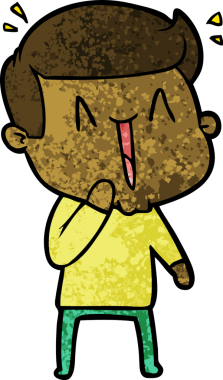 Bir insan tarafından çizilmiş heyecanlı bir çizgi film.