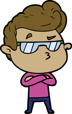 Bir insan tarafından çizilmiş havalı bir çizgi film.