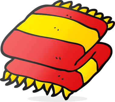 Bir insan tarafından çizilmiş el yazısıyla çizilmiş havlu.