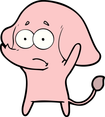 bir insan tarafından çizilmiş belirsiz bir fil.