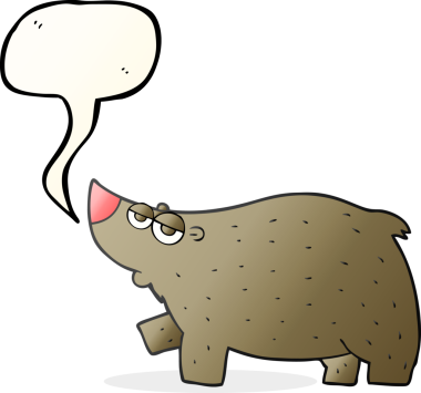 Bir insan tarafından çizilmiş serbest konuşma balonu karikatürü.