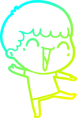 Bir insan tarafından çizilmiş mutlu bir adamın soğuk çizgi çizimi.