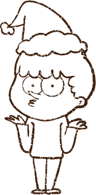 Bir insan tarafından çizilmiş Noel Adamı Kömürü