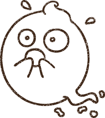 Bir insan tarafından çizilmiş şirin hayalet kömürü.