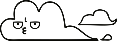 Bir insan tarafından çizilmiş bir fırtına bulutu çizimi