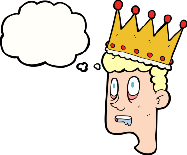 Bir insan tarafından çizilmiş serbest çizim baloncuk karikatür aptal prens