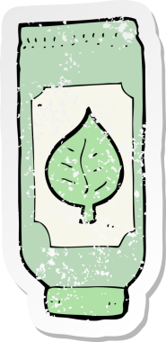 Bir insan tarafından çizilmiş bitkisel bir karikatürün gerilimli yapıştırması.