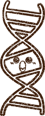 Bir insan tarafından çizilen DNA Kömür Çizimi