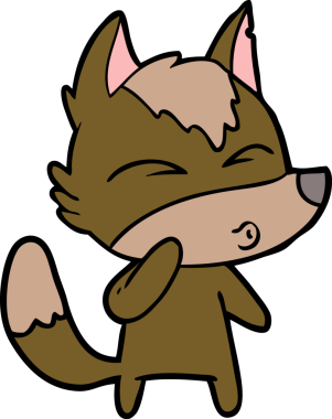 Bir insan tarafından çizilmiş bir kurt düdüğü.