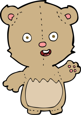 Bir insan tarafından çizilmiş oyuncak ayı.