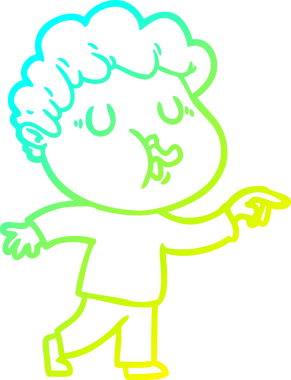 Bir insan tarafından çizilmiş bir çizgi film karakterinin çizimi.