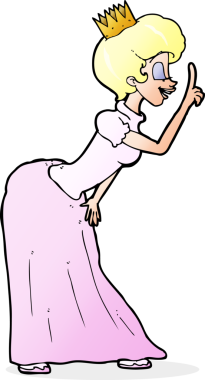 Bir insan tarafından çizilmiş karikatür prensesi