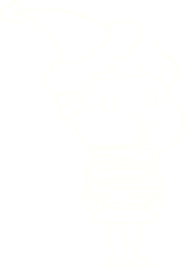 Bir insan tarafından çizilen Noel Adam Tebeşiri