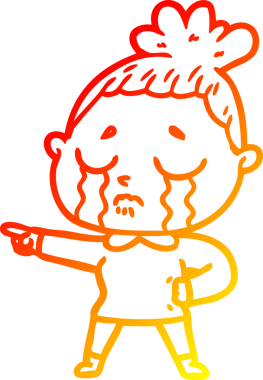 Bir insan tarafından çizilmiş, ağlayan bir karikatür çizimi.