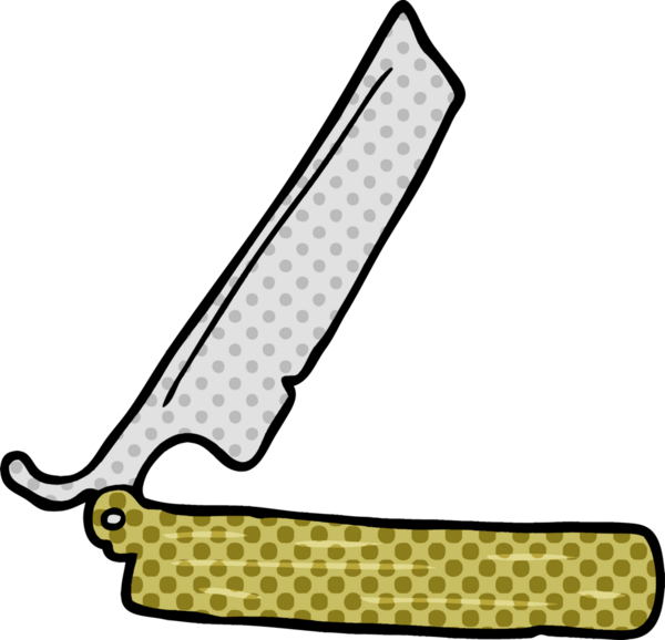 bir insan tarafından çizilmiş geleneksel bir jilet.