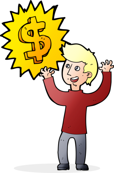 Bir insan tarafından çizilmiş para karikatürü.