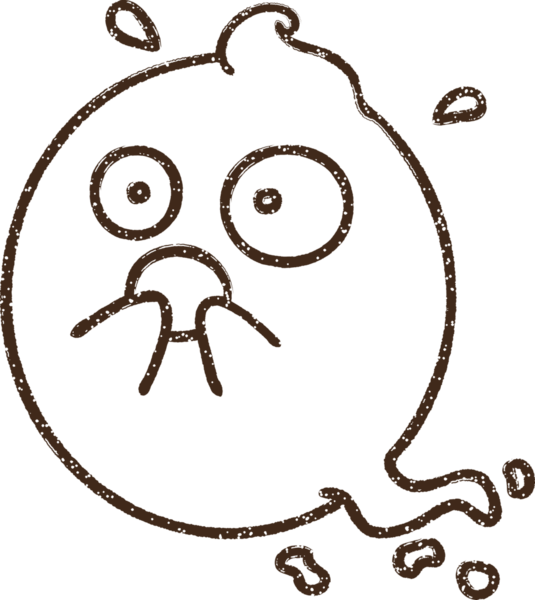 Bir insan tarafından çizilmiş şirin hayalet kömürü.