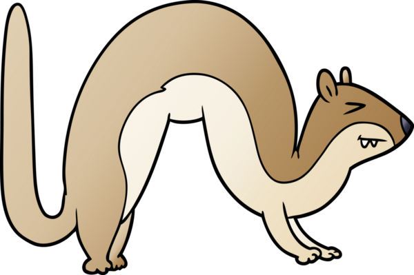 Bir insan tarafından çizilmiş karikatür sansarı.