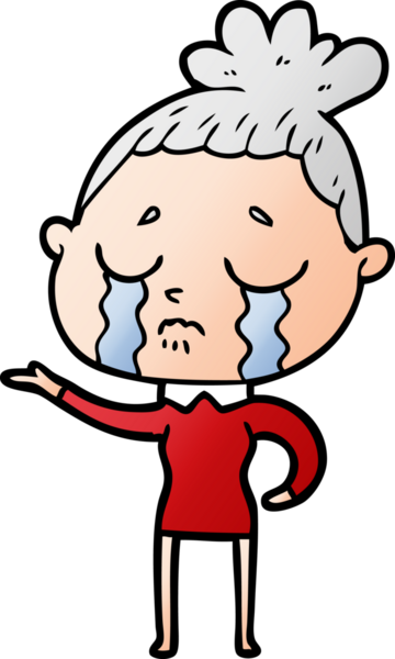 Bir insan tarafından çizilmiş ağlayan kadın çizgi filmi.