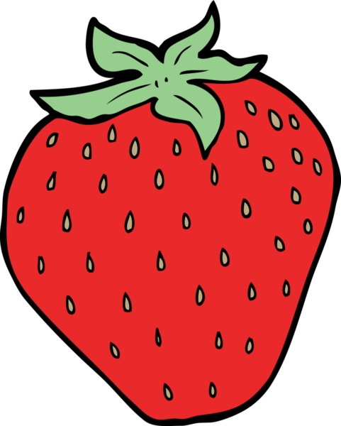 Bir insan tarafından çizilmiş çilek çizgi filmi.