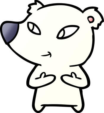 Bir insan tarafından çizilmiş kutup ayısı karikatürü