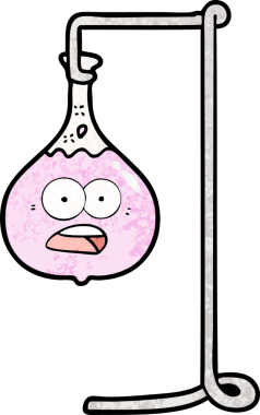 bir insan tarafından çizilmiş karikatür bilim deneyi