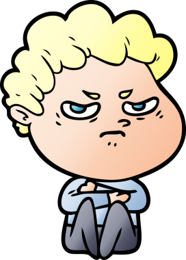 Bir insan tarafından çizilmiş kızgın bir adam.