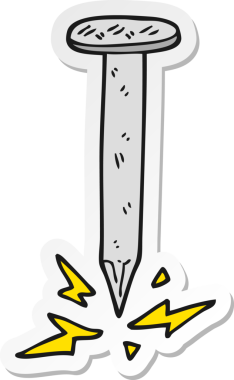 Bir insan tarafından çizilmiş bir karikatürün çıkartması.